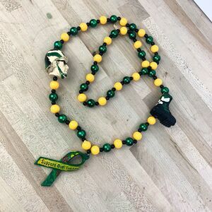 2023 MARDI GRAS SUPPORT OUR TROOPS Necklace, Krewe Avant Garde Mardi Gras Beads